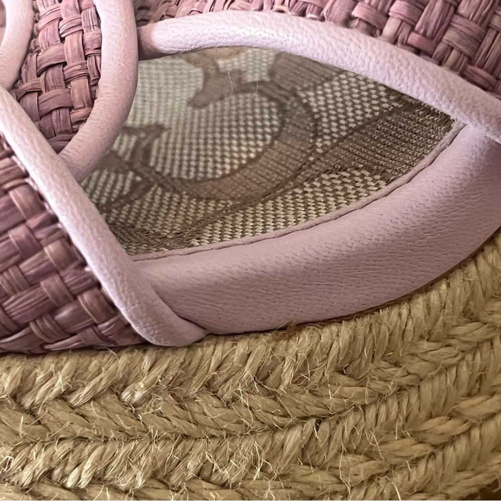 Coach Lavender Woven Espadrille Wedge Sandals - Picture 5 of 5
